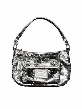 Coach Poppy Sequin Spotlight Mini Shoulder Bag - Gunmetal